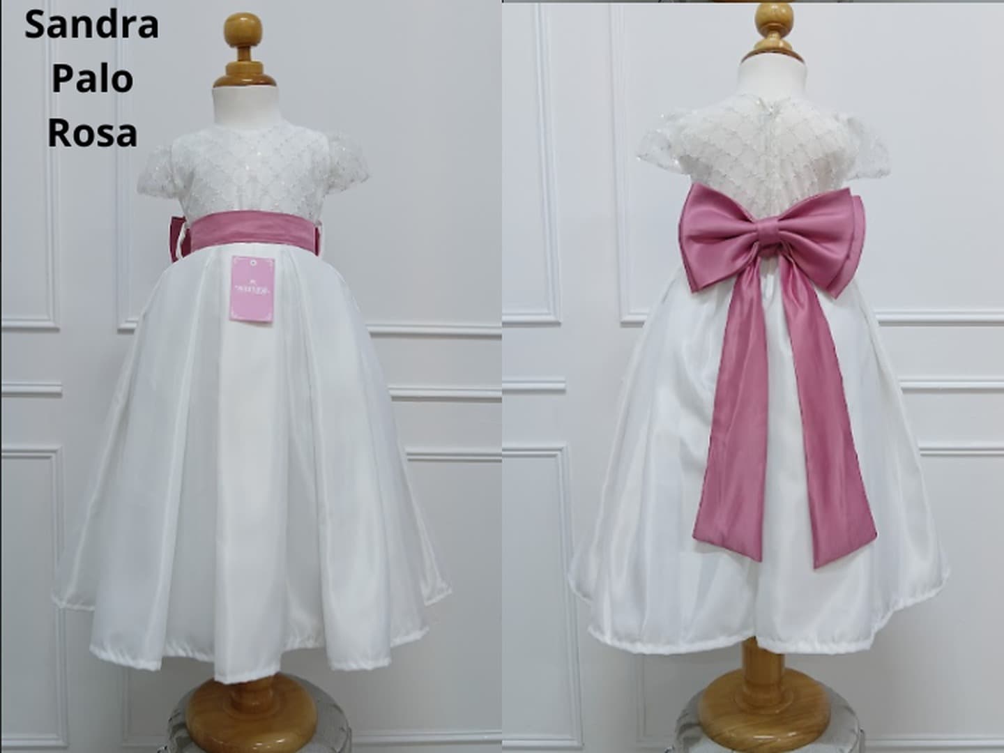 Vestido Sandra Palo Rosa — Vestido Sandra Palo Rosa - Talla 14